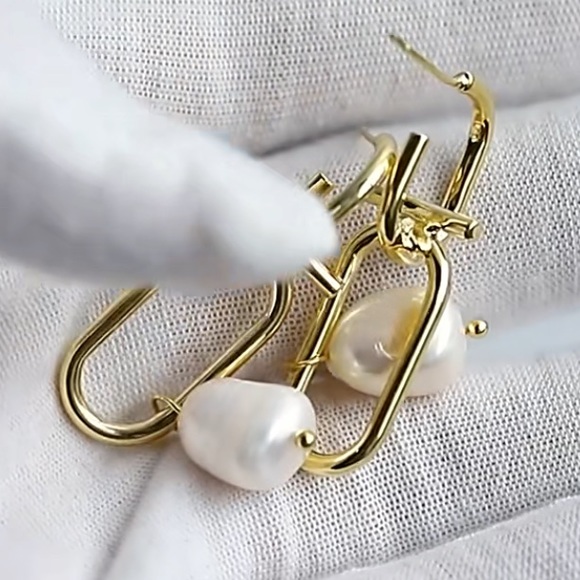 Earrings fresh water pearl - Picture 2 of 3
